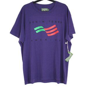 Denim Tears Mens XL Ellis Tears Spell Out T-Shirt NEW L596